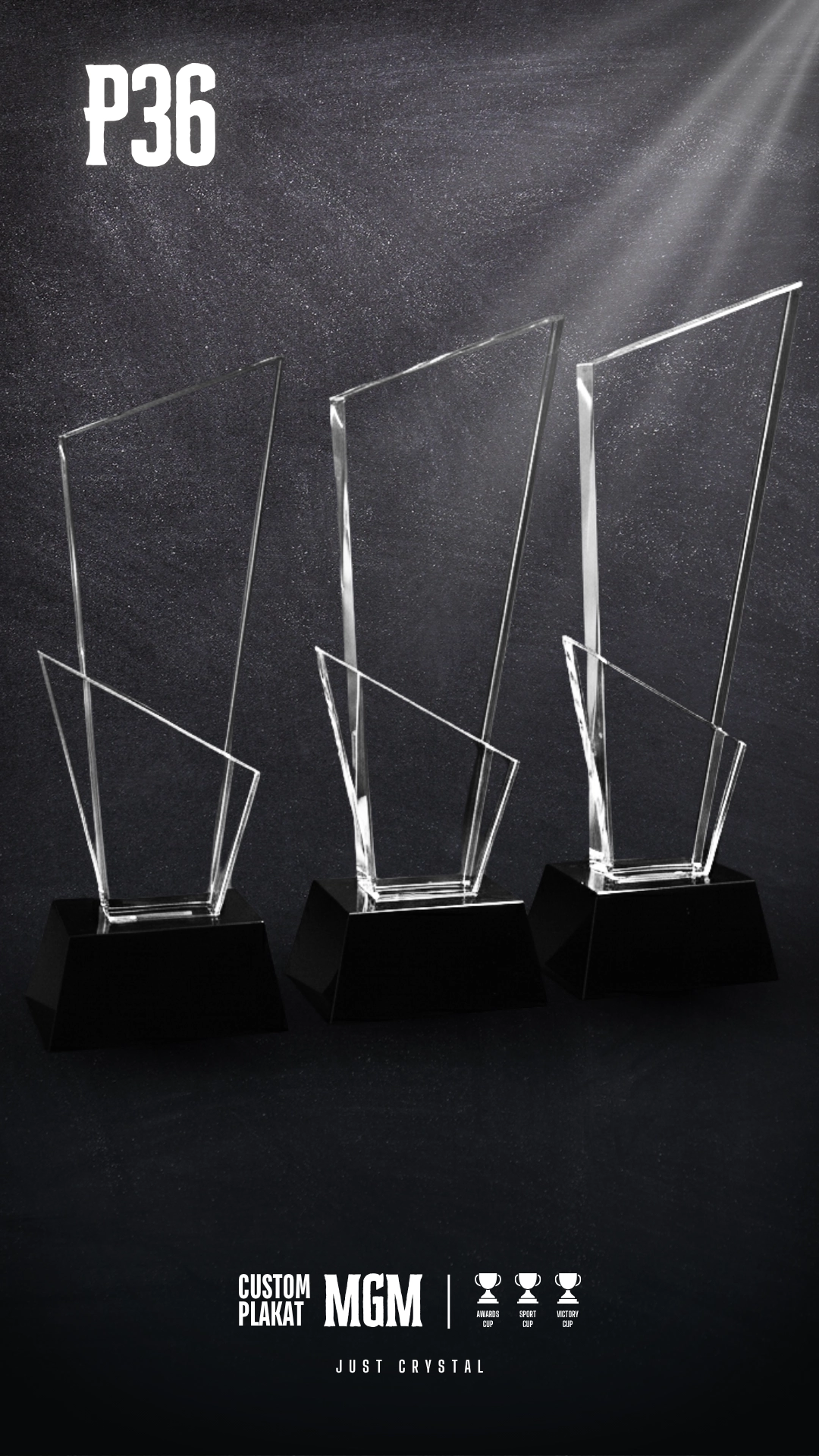 P36-PLAKAT KRISTAL DOUBLE GLASS S-M-L